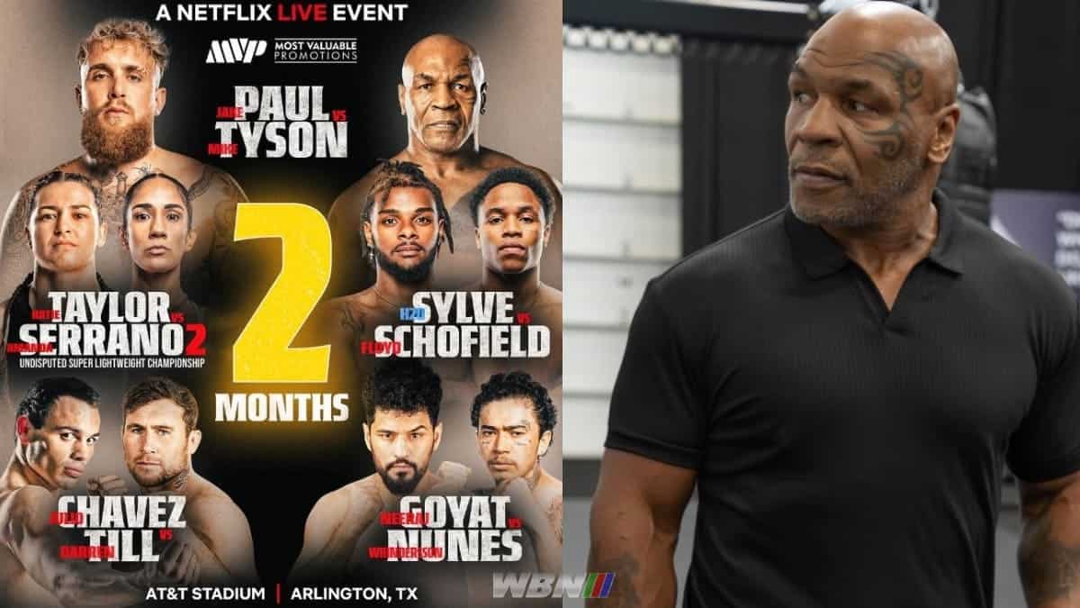 Mike Tyson Paul vs Tyson card