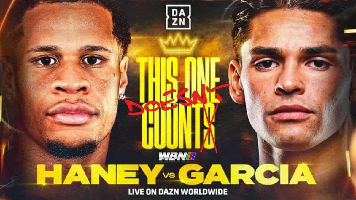 Haney vs Garcia poster This One Doesn't Count